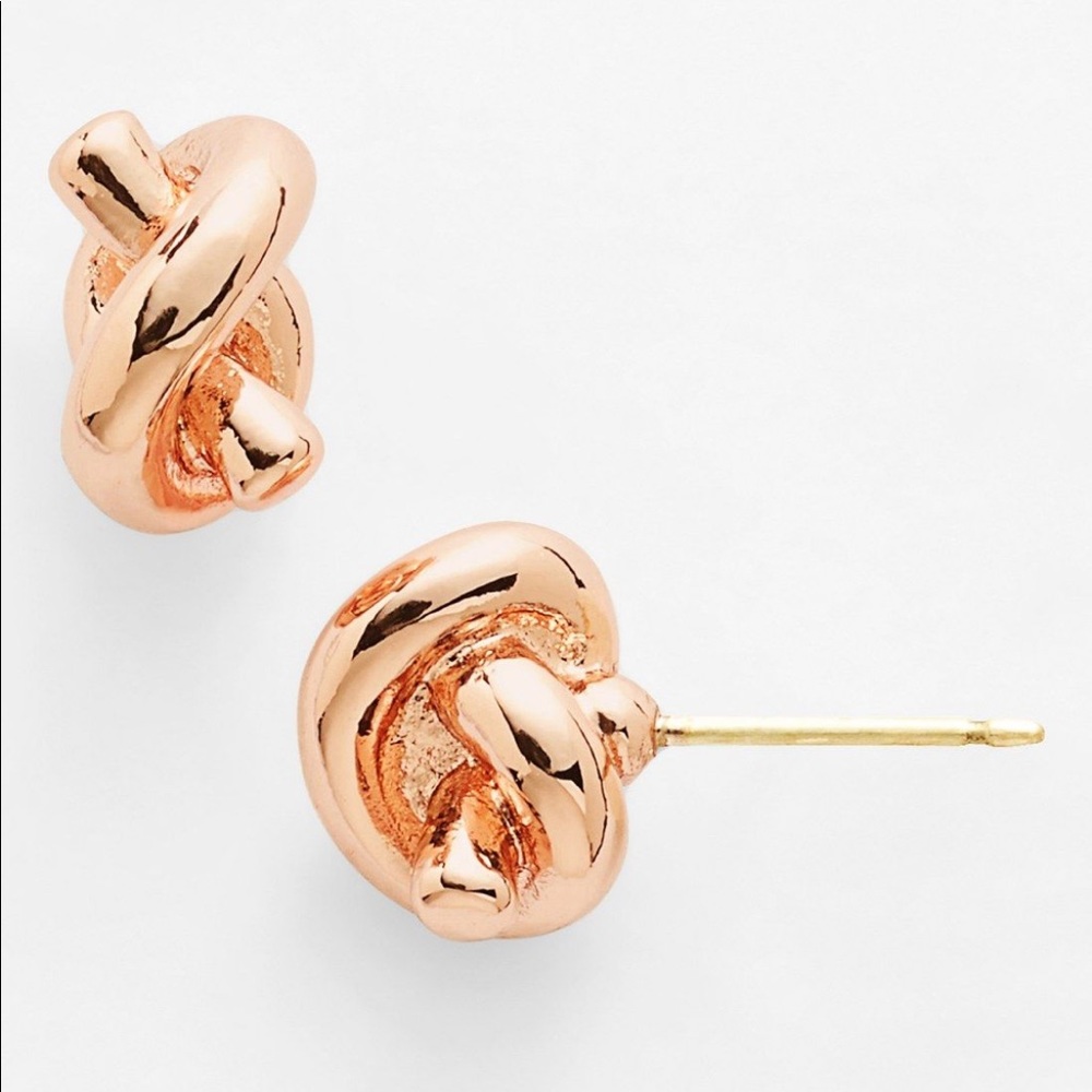 Kate Spade ♠️ Sailor knot earrings in rose gold